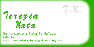 terezia mata business card